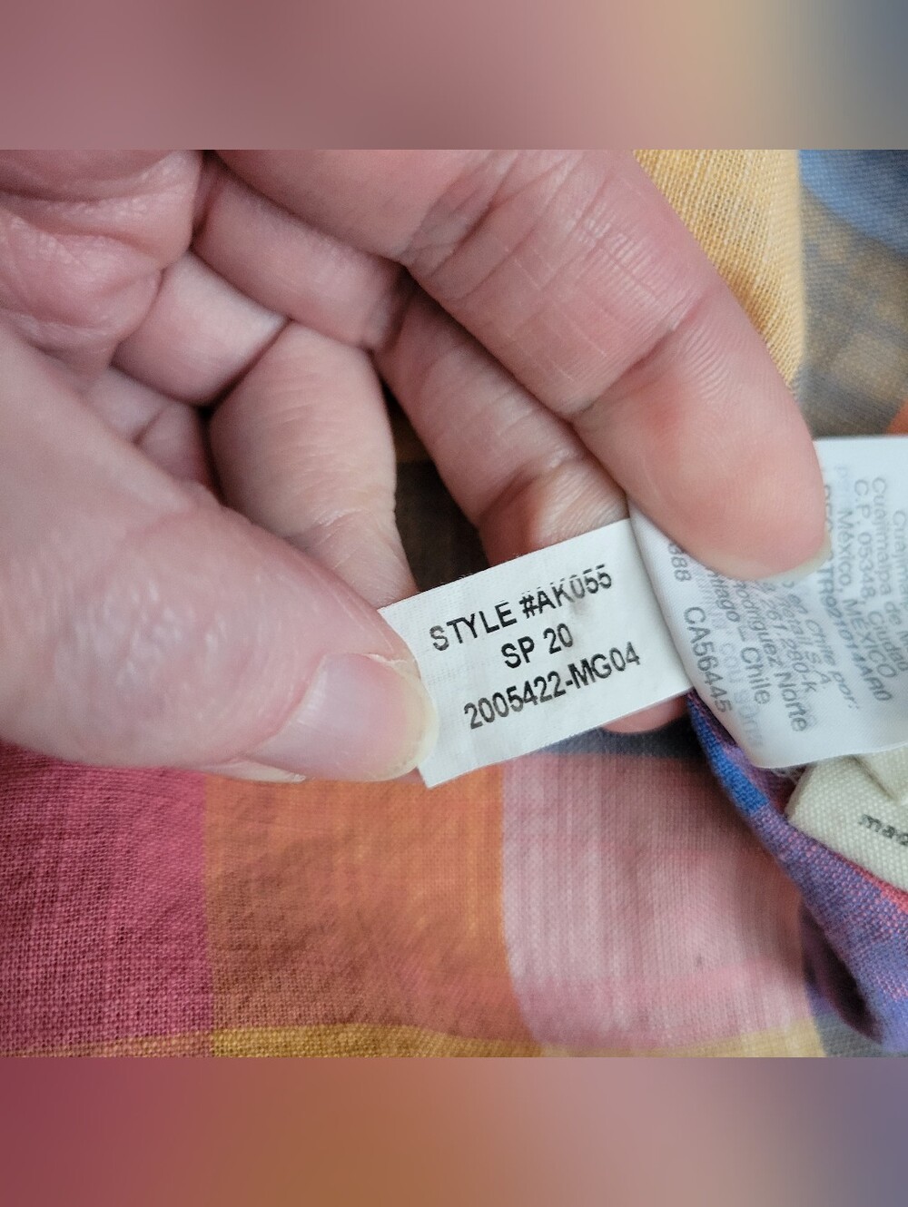 Madewell Hilltop Shirt Rainbow Check Top Button Up Down Plaid Blue Orange Small - Picture 7 of 8